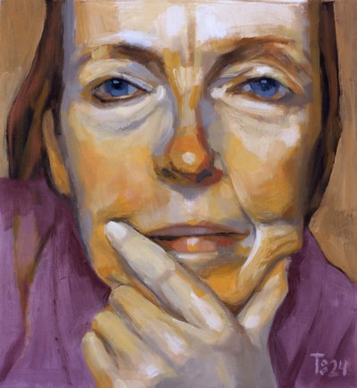 Une femme perdue dans ses pensées - Tore Bahnson