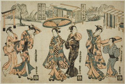 Filles de Fukagawa - Un triptyque (Fukagawa musume sanpukutsui) - Torii Kiyohiro