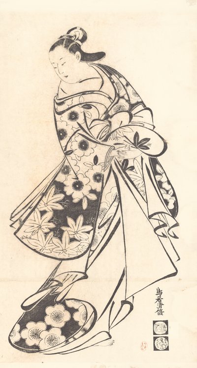 Courtisane, vers 1712 - Torii Kiyomasu I