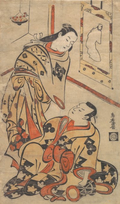 Acteurs de Kabuki Nakamura Gentaro et Ikushima Shingoro, vers 1710 - Torii Kiyomasu I
