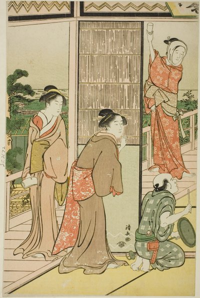 Une Fête dans les Quartiers de Plaisir de Shinagawa - Torii Kiyonaga