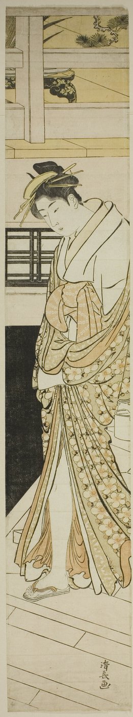 Courtisane descendant les escaliers - Torii Kiyonaga