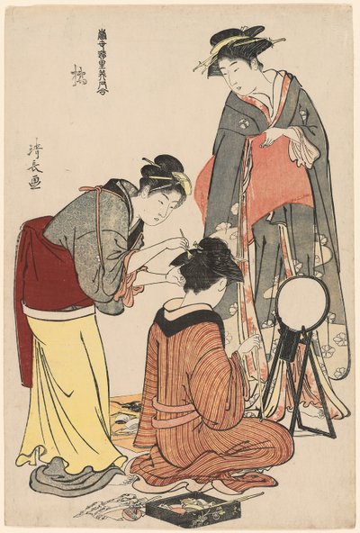 Artistes de Tachibana, de la série "Collection de beautés contemporaines des quartiers de plaisir" - Torii Kiyonaga