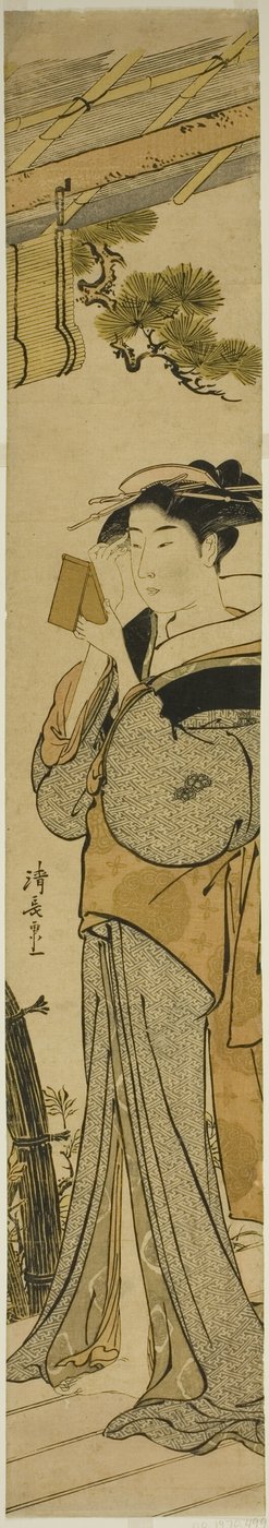 Geisha se maquillant - Torii Kiyonaga
