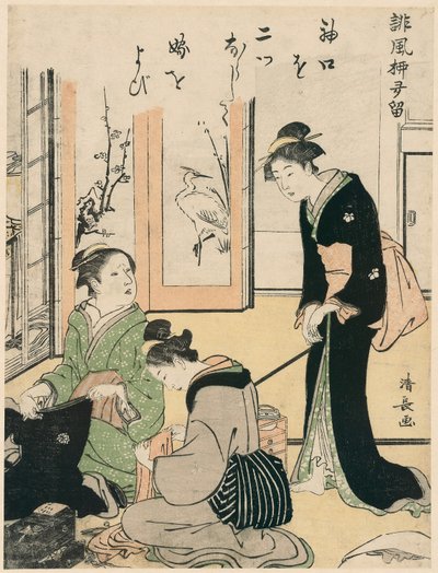 Belle-mère taquinant la mariée, de la série Une collection de poèmes humoristiques, vers 1785 - Torii Kiyonaga