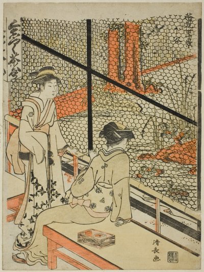 Shitaya, de la série "Dix Scènes de Maisons de Thé (Chamise jikkei)" - Torii Kiyonaga