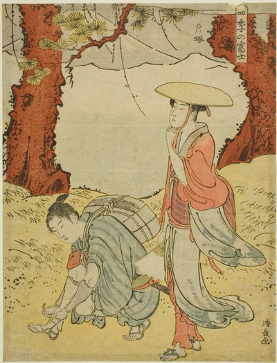 Totsuka, de la série "Le mont Fuji dans les quatre saisons (Shiki no Fuji)" - Torii Kiyonaga