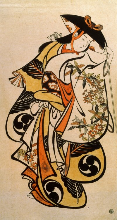 Acteur masculin jouant une femme, vers 1704-1711 - Torii Kiyonobu I