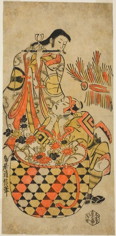 Les Acteurs Ichikawa Danjuro II et Ichikawa Monnosuke I - Torii Kiyonobu I