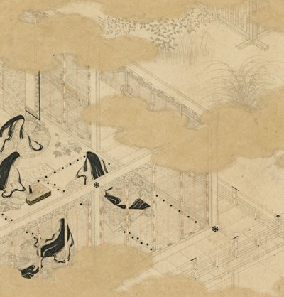 Albums de scènes du Conte de Genji Genji monogatari gajo, début du 17ème siècle - Tosa Mitsunori