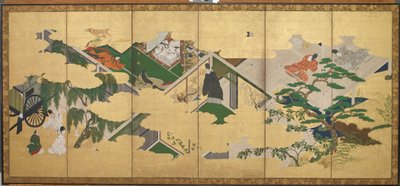Le Conte de Genji, chapitre 2 : La visite du Prince Genji à Utsusemi - Tosa Mitsuoki