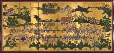Course de Chevaux au Sanctuaire de Kamo, 1615-50 - Tosa School