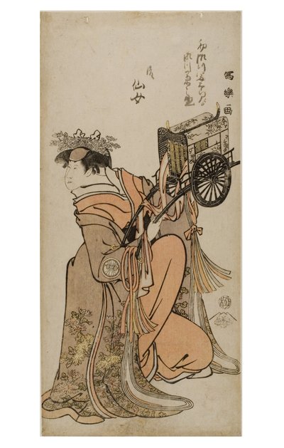 Acteur de Kabuki Segwa Kikunojo III en rôle féminin (onnagata) (impression sur bois sur papier) - Toshusai Sharaku