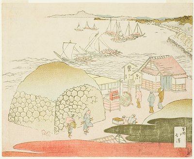 Vue de Takanawa - Totoya Hokkei