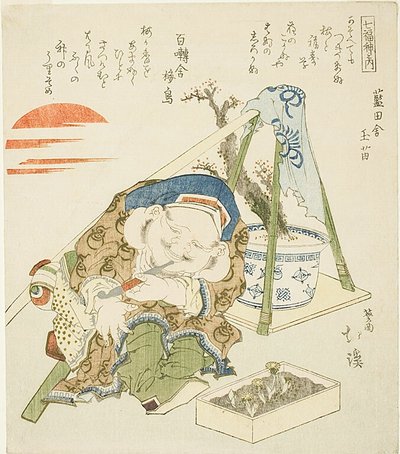 Daikoku, de la série des "Sept dieux de la chance (Shichi fuku jin no uchi)" - Totoya Hokkei