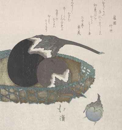 Aubergines dans un panier - Totoya Hokkei
