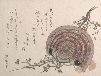 Casque et fleurs de prunier - Totoya Hokkei