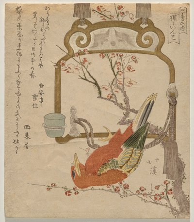Perroquet rouge - Totoya Hokkei