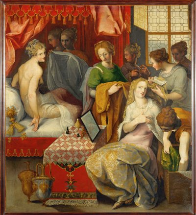 Hyante et Climene a leur toilette. One of a series … - Toussaint Dubreuil