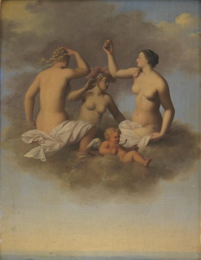 Junon, Minerve et Vénus avec Cupidon - Toussaint Gelton