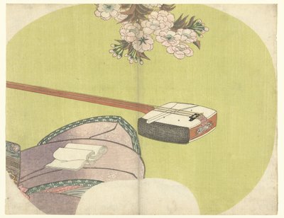 Courtisane et shamisen (Les douze mois modernes) - Toyokuni (II) , Utagawa