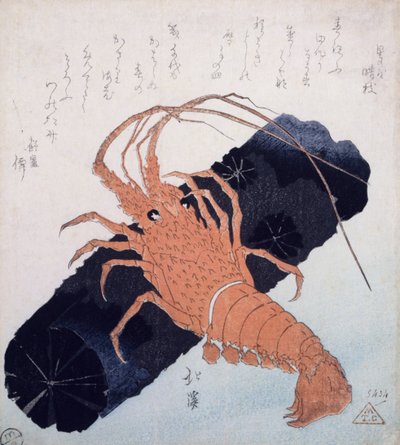Langoustine avec un bloc de charbon, c.1830 - Toyota Hokkei