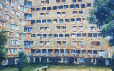 Un endroit pour vivre 10, 2011 (huile sur contreplaqué) - Trevor Burgess