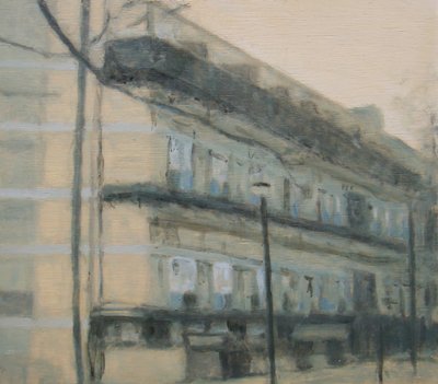 Un endroit pour vivre 27, 2012 (huile sur contreplaqué) - Trevor Burgess