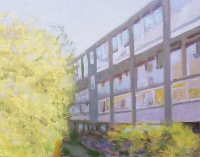 Un endroit pour vivre 53, 2013 (huile sur contreplaqué) - Trevor Burgess