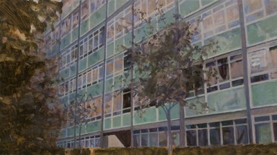 Un endroit pour vivre L6, 2013 (huile sur contreplaqué) - Trevor Burgess
