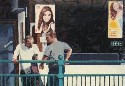 Conversation, 2006 (huile sur carton) - Trevor Burgess