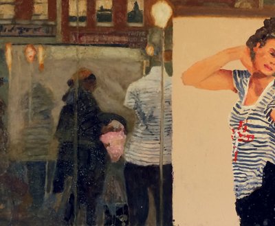 Modèles pour la vie, 2019 (huile sur carton) - Trevor Burgess