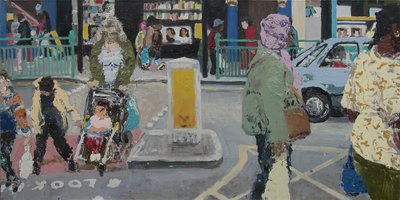 Rue, 2003 (huile sur toile) - Trevor Burgess