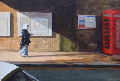 Sous le pont, 2007 (huile sur carton) - Trevor Burgess
