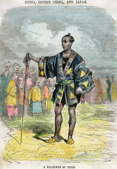 Un policier de Yeddo Edo, Japon, vers 1880 - Trichon