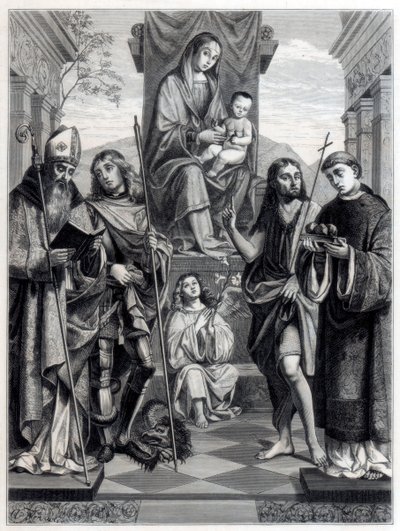 Madone assise sur un trône entourée de saints, vers 1494-1517, 1870 - Trichon