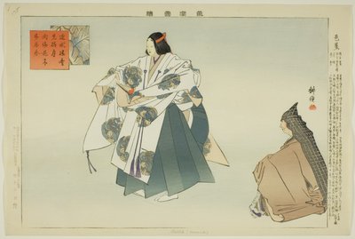 Basho, de la série "Images de représentations No (Nogaku Zue)" - Tsukioka Kogyo