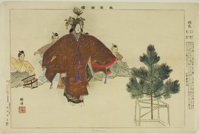 Hagoromo, de la série "Images de représentations No" - Tsukioka Kogyo