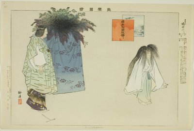 Sumidagawa, de la série "Images de Performances No (Nogaku Zue)" - Tsukioka Kogyo