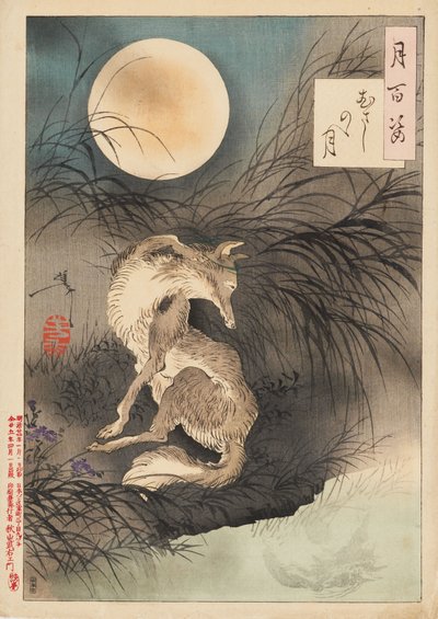 Plaine de Musashi au clair de lune - Tsukioka Yoshitoshi