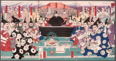 La grande conférence sur la conquête de la Corée - Tsukioka Yoshitoshi
