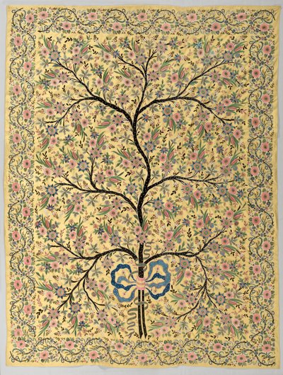 Panneau de soie avec arbre de vie brodé - Turkish School