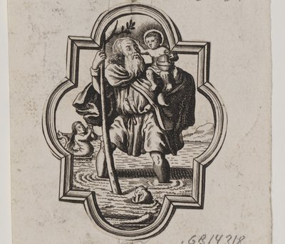 Emblème avec Saint Christophe - Ubekendt