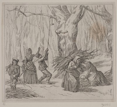 Illustration pour "Efterårsstormen", poème de Christian Richardt - Ubekendt