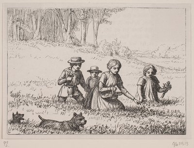 Illustration de "Dans le Pré", poème de Christian Richardt - Ubekendt