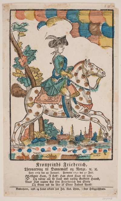 Prince héritier Frederik à cheval - Ubekendt