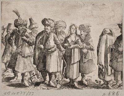 Hommes et femmes en costumes orientaux - Ubekendt