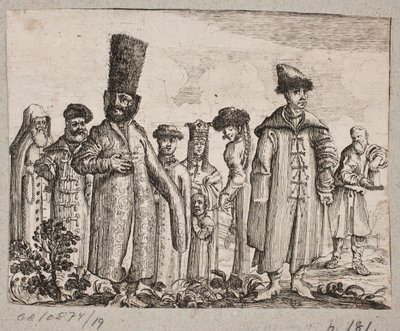 Hommes et femmes en costumes régionaux russes - Ubekendt