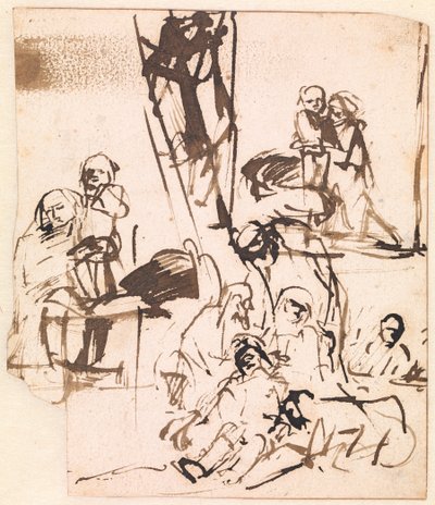 La Lamentation et deux études de Marie et l