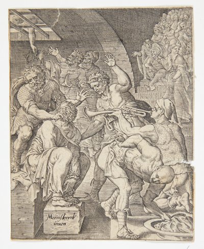 La moquerie du Christ - Ubekendt efter Dirck Volckertsz. Coornhert efter Maarten van Heemskerck